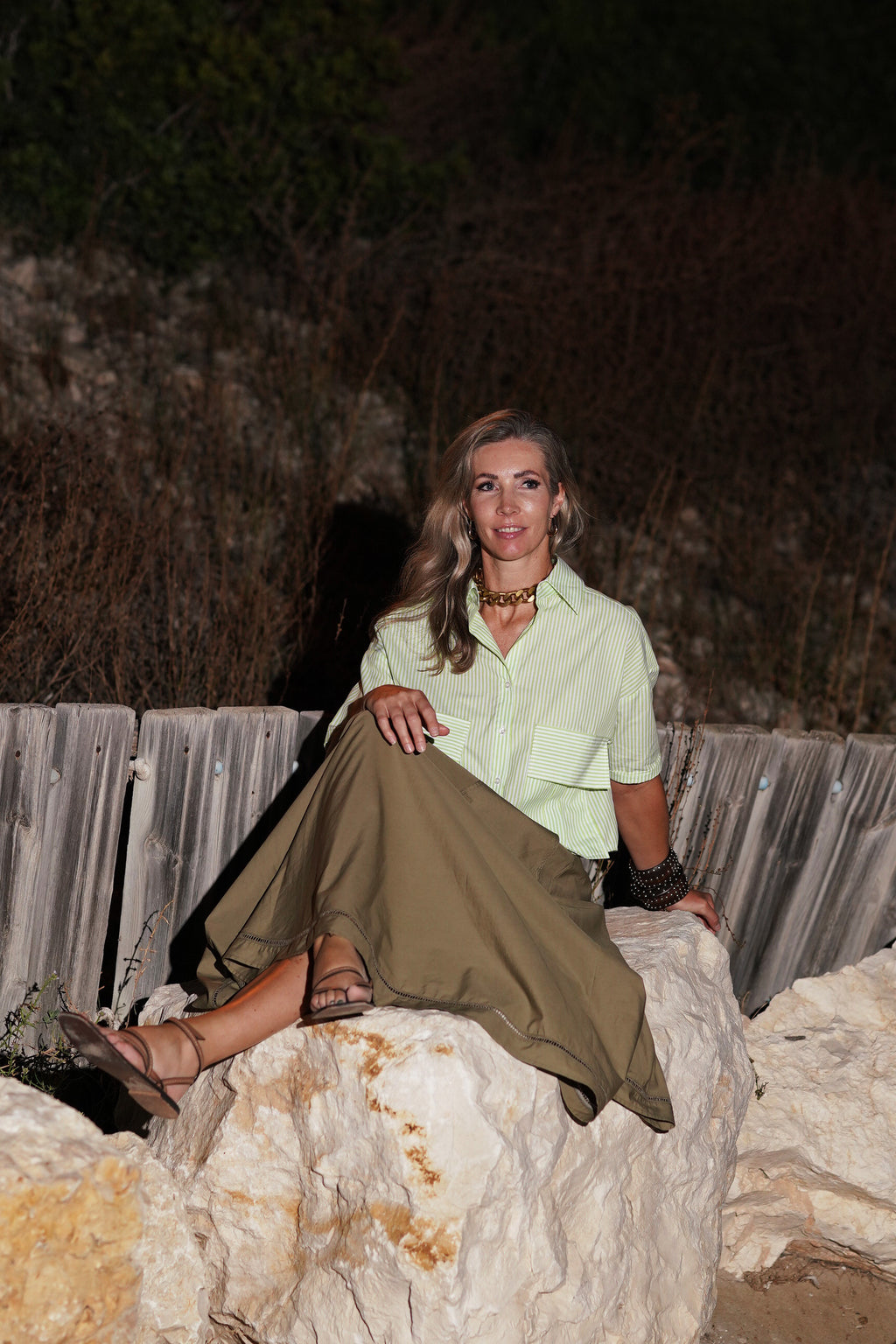 The PERFECT Dijon Skirt Olive