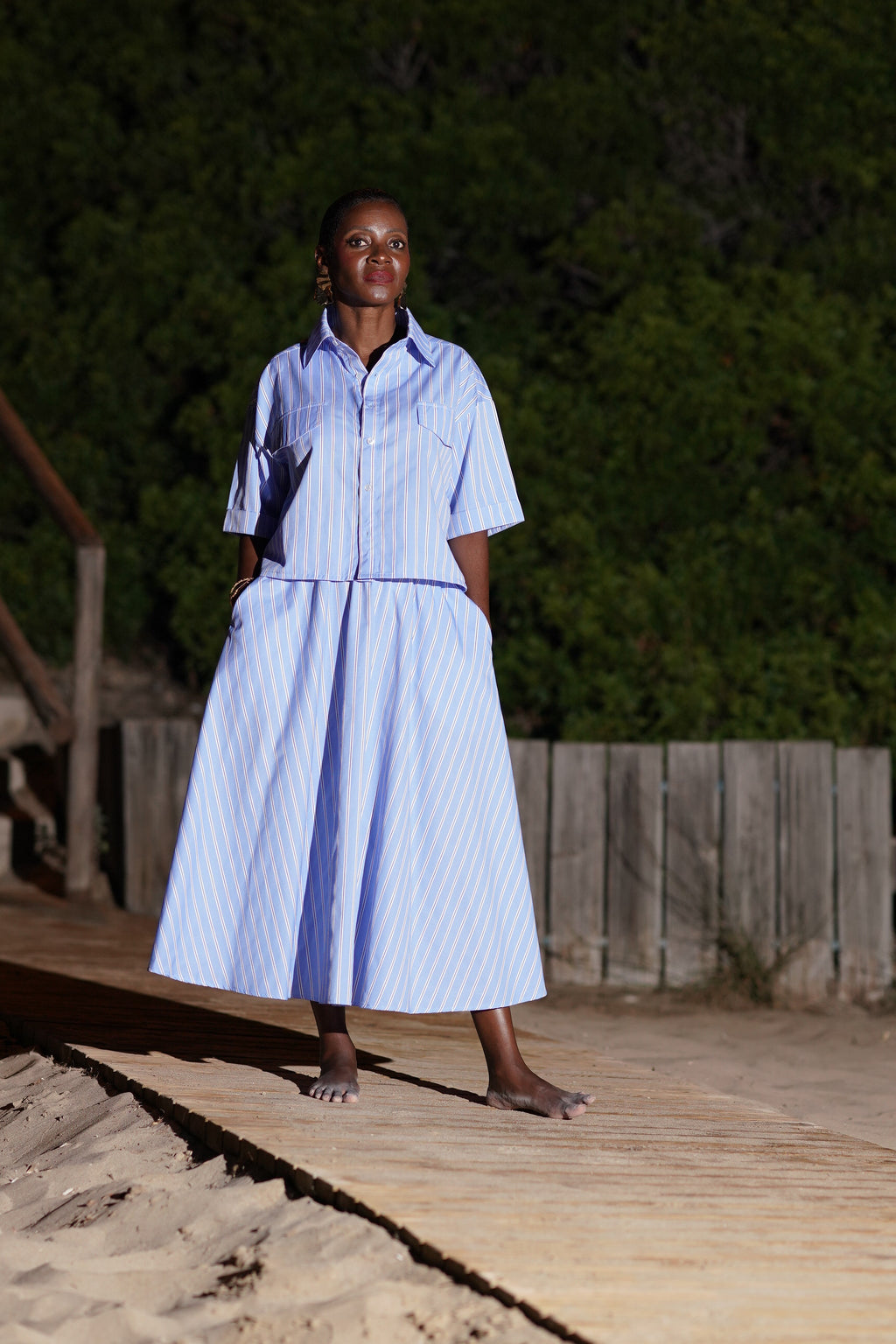 The Perfect Genua White/Blue Stripes