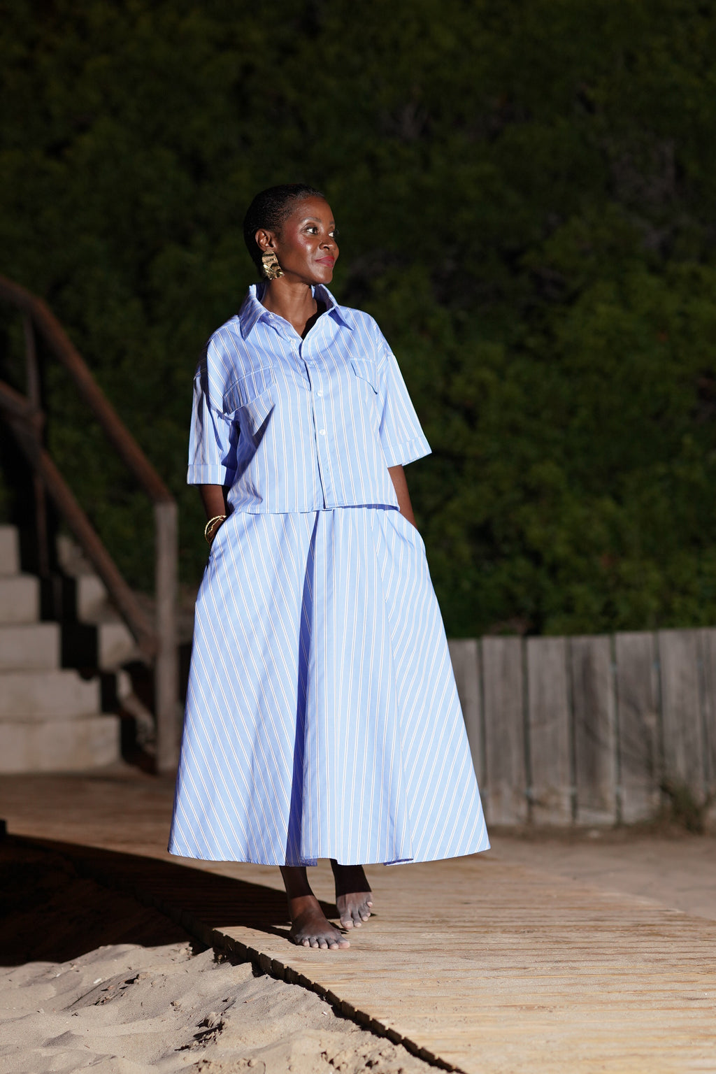 The Perfect Genua White/Blue Stripes