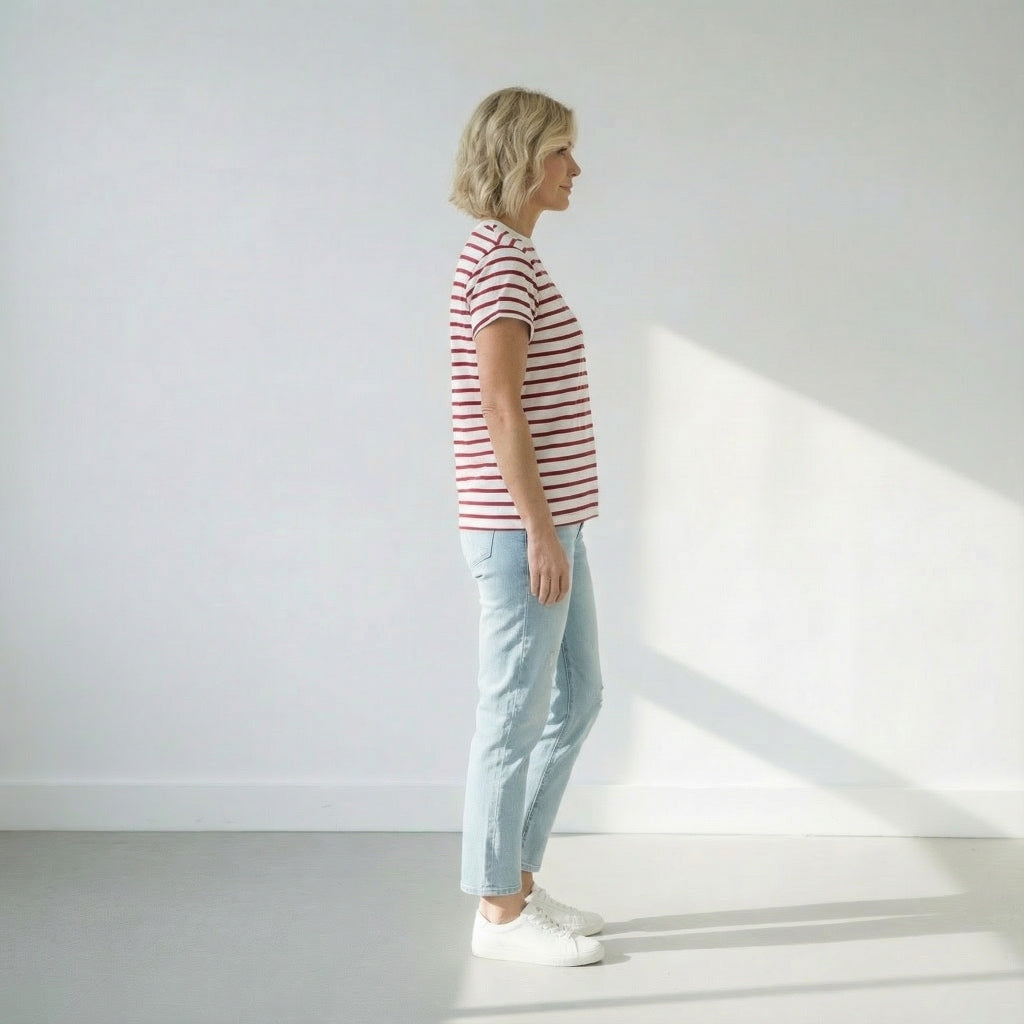 The Perfect White/Red Breton stripe t-shirt