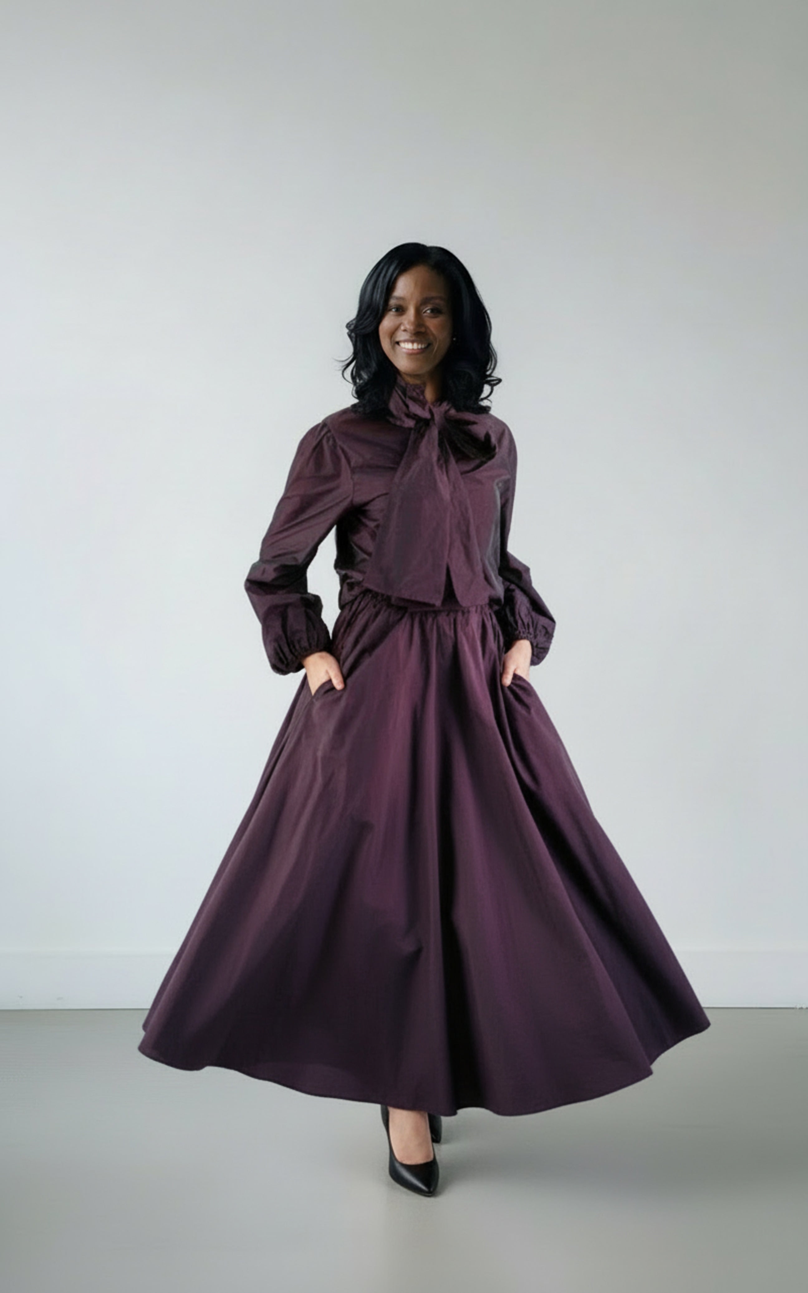 The PERFECT Aken Blouse Burgundy